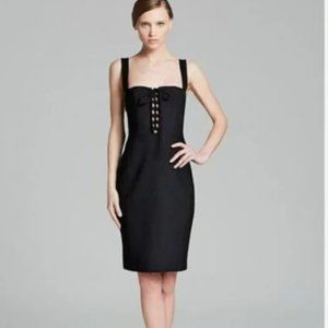 Diane von Furstenberg Scotland Cocktail Square Neckline Corset Dress - S…